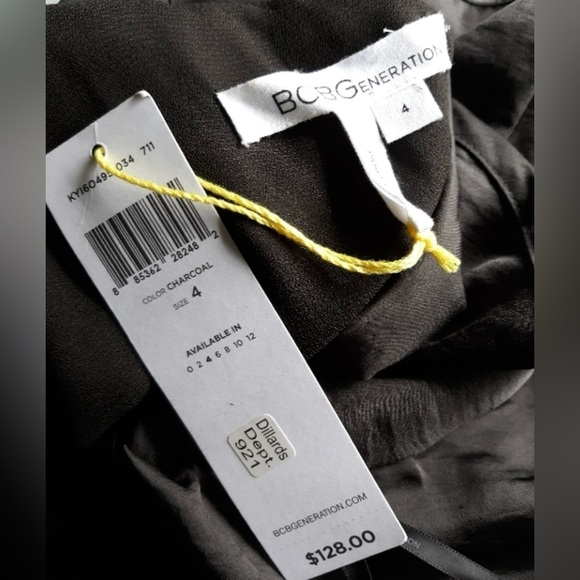 BCBGeneration Black One Shoulder Dress NWT - Picture 4 of 7